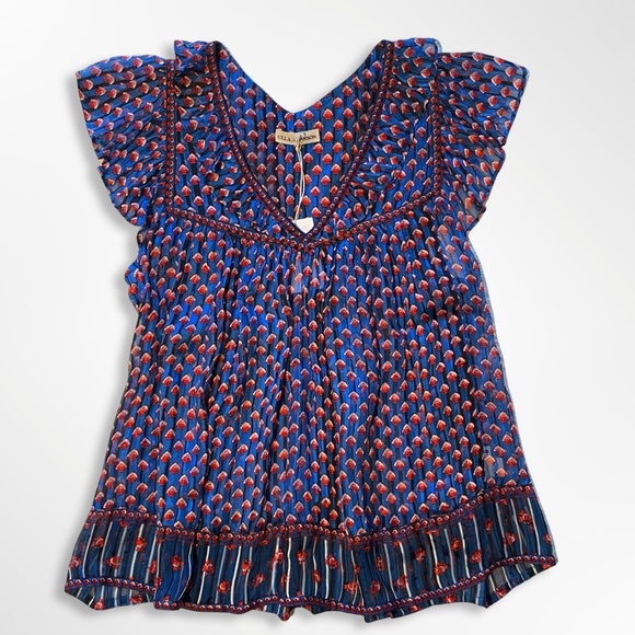 Ulla Johnson Avery Silk Chiffon Top - Picture 3 of 7